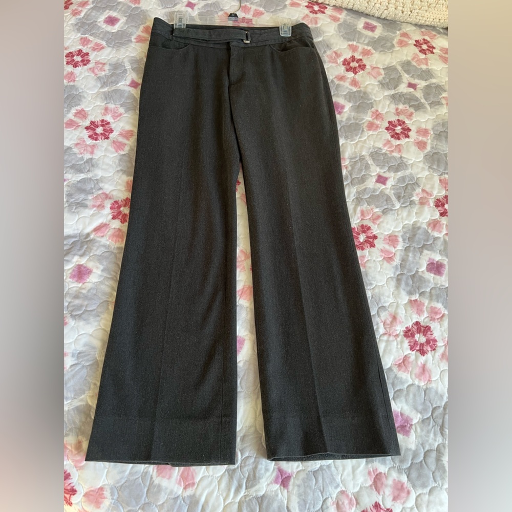 GAP Charcoal Gray Stretch Trousers Adjustable Waist Y2K Era Women’s Size 4